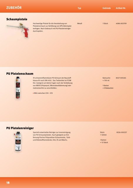 Lieferprogramm WDVS - Farben Schultze