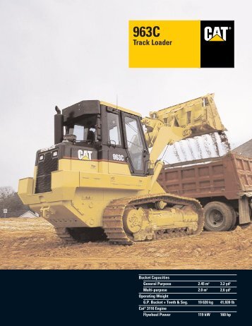 Specalog for 963C Track Loader AEHQ5287 - Kelly Tractor