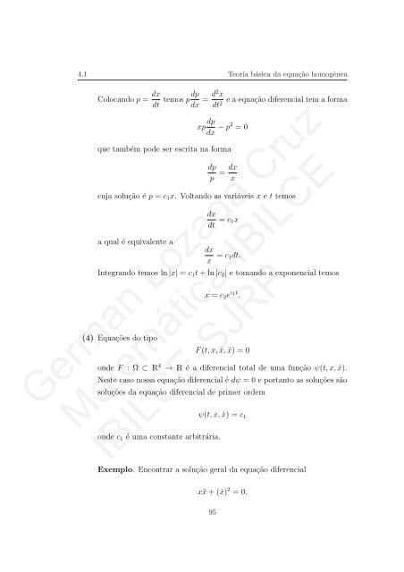 EquaÃ§Ãµes Diferenciais OrdinÃ¡rias (notas de aula) - Unesp