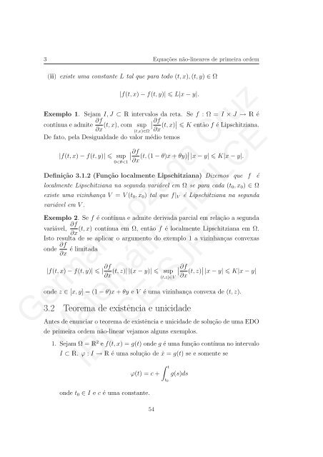 EquaÃ§Ãµes Diferenciais OrdinÃ¡rias (notas de aula) - Unesp