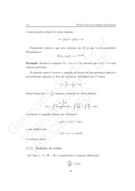 EquaÃ§Ãµes Diferenciais OrdinÃ¡rias (notas de aula) - Unesp