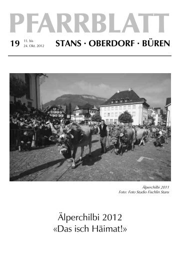 Pfarrblatt Nr. 19 / 12 (2.27 MB) - Pfarrei Stans