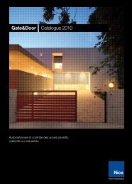 N ice Nice to m Gate&Door; Catalogue 2010 - Nice SpA