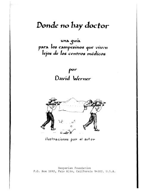 de No Hay Doctoy by: David Werner Published by ... - Cd3wd.com