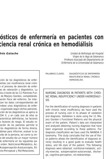 Diagnósticos de enfermería en pacientes con ... - revista seden