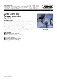 JUMO MIDAS S05 Pressure transmitter