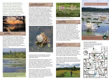 Burton Wetlands Nature Preserve - Geauga Park District