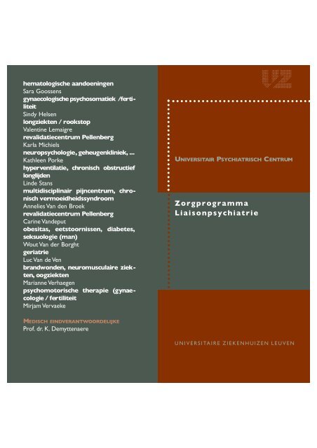 Zorgprogramma Liaisonpsychiatrie - UZ Leuven