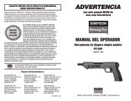 Manual del Operador Herramienta de disparo simple modelo PT-22P