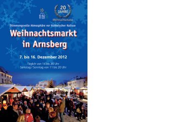 Weihnachtsmarktprogramm - Arnsberg