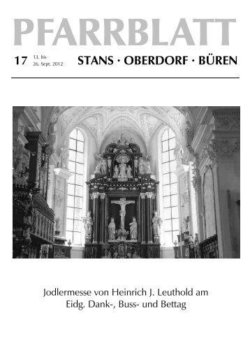 STANS · OBERDORF · BÜREN - Pfarrei Stans