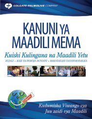 Kuishi Kulingana na Maadili Yetu Kujali • Kazi Ya paMoja ... - Colgate