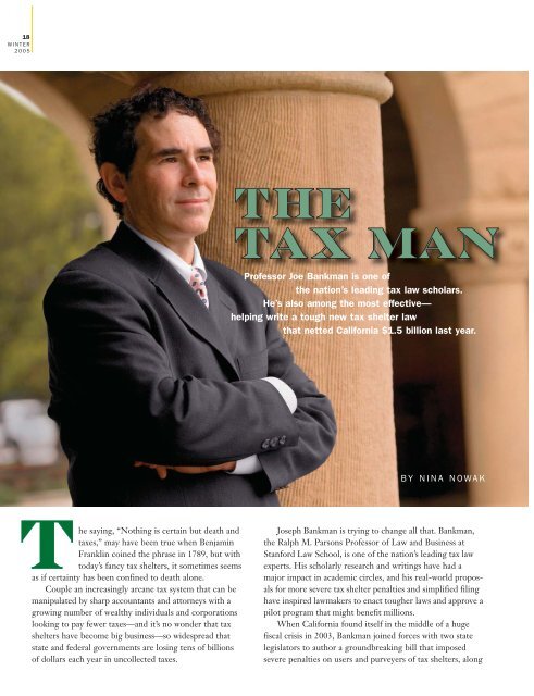 THE TAX MAN - Stanford Lawyer