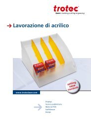 Lavorazione di acrilico - Trotec Laser