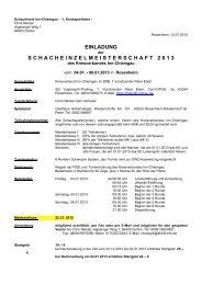 schacheinzelmeistersc haft 2 0 1 3 - Schachkreis Inn-Chiemgau