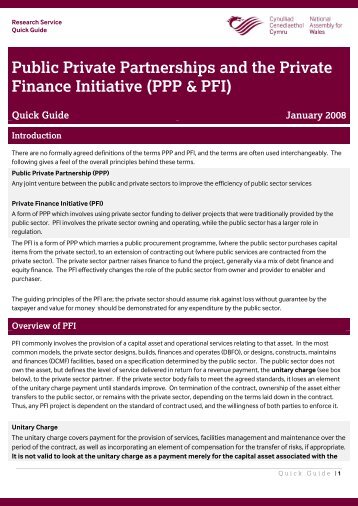 Public Private Partnerships and the Private Finance Initiative (PPP ...