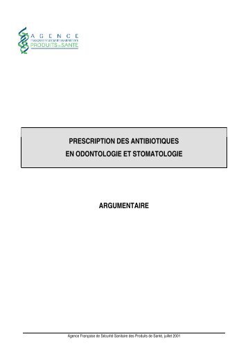 RBP/Prescription des antibiotiques en odontologie et ... - ANSM