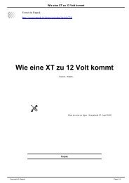 Wie eine XT zu 12 Volt kommt - Ratpak