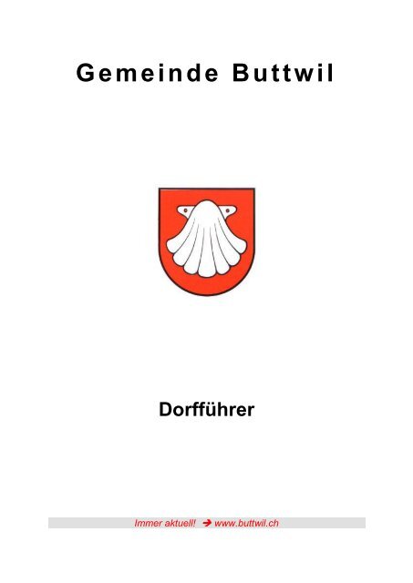 Dorfführer - Gemeinde Buttwil