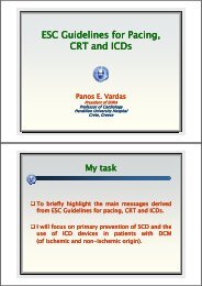 ESC Guidelines for Pacing, g CRT and ICDs