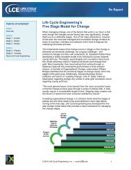 Download Life Cycle Engineering's Five Stage Model for Change