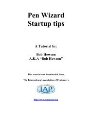 Pen Wizard Startup tips - International Association of Penturners