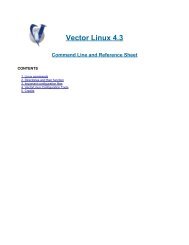 Vector Linux 4.3 Command Line And Reference ... - From: ibiblio.org