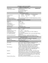 MATERIAL SAFETY DATA SHEET PRODUCT ... - Hood Chemical