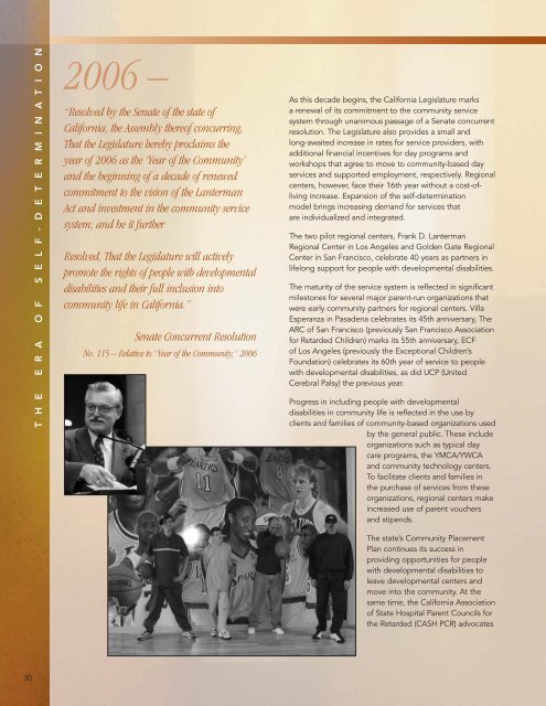 40th History Brochure-r2 - Frank D. Lanterman Regional Center