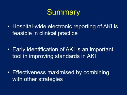 Identification of AKI using electronic reporting: does it ... - CRRT Online