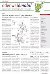 Neukonzeption des CityBus-Verkehrs - OREG