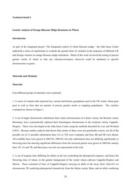 Integrated control of wheat blossom midge - HGCA