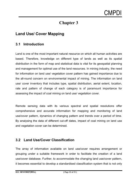 Umrer Coalfield - Western Coalfields Limited