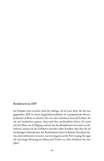 Redakteurin im ZDF Im Frühjahr 1962 erreichte mich die Anfrage, ob ...