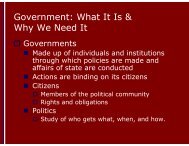 Government: What It Is & Why We Need It