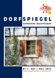 DORF SPIEGEL - Gemeinde Hochfelden
