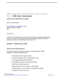 DB2 data manipulation