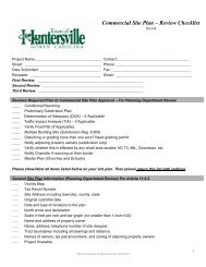 Commercial Site Plan – Review Checklist - Town of Huntersville