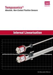 Temposonics® Internal Linearisation - MTS Sensors