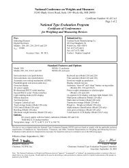 National Type Evaluation Program - Scaleable Scales