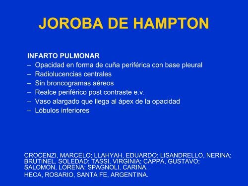 JOROBA DE HAMPTON - Congreso SORDIC