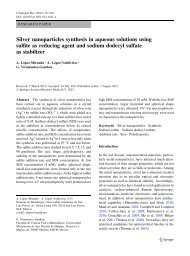 Silver nanoparticles synthesis in aqueous solutions using sulfite as ...