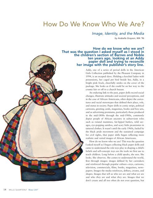 How Do We Know Who We Are? - TWO HUNDRED YEARS OF ...