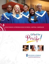 Brochure PDF - Wisconsin Lutheran High School