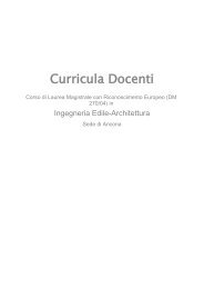 270 - Curriculum Docente - FacoltÃ  di Ingegneria - UniversitÃ  ...