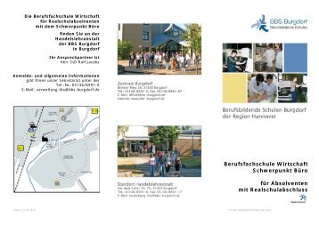 EinjÃ¤hrige Berufsfachschule - BBS Burgdorf