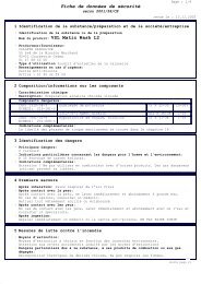 Fiche de données de sécurité · Nom du produit: VSL ... - Mercuriale.net