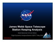 James Webb Space Telescope Station Keeping Analysis - AGI