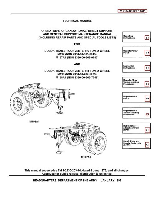 Tm 9-2330-203-14&p technical manual and - Combatindex.com