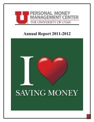 Personal Money Management - Student Affairs - University of Utah
